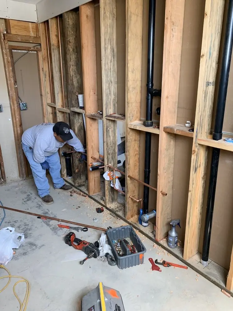 Commercial rough-in plumbing for Gas Line Repair in Stampede